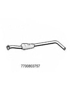 Silencieux central Renault Clio 1.2  1.4 i