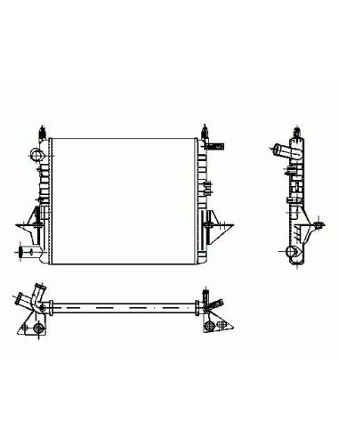 Radiateur de refroidissement Renault Twingo 1.2