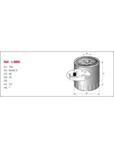 Filtre à huile Purflux LS895