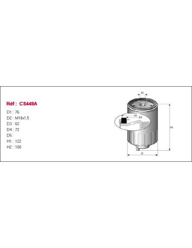 Filtre à gas-oil Purflux CS449A