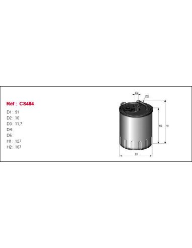 Filtre à gas-oil Purflux CS484