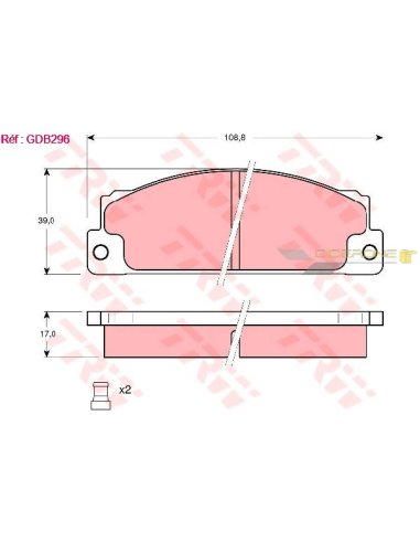 Plaquettes TRW GDB296